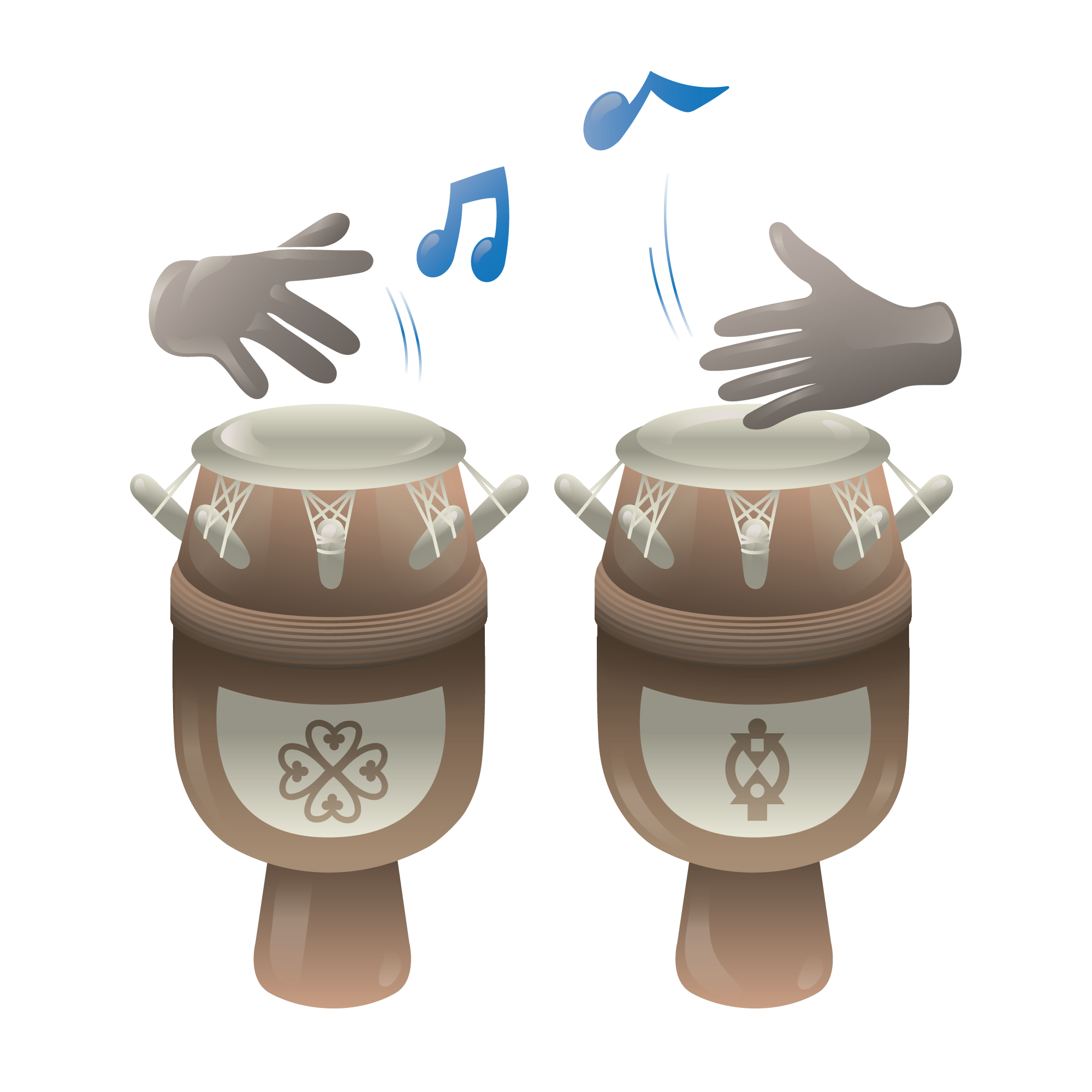 logo pour une ecole de percussions africaines